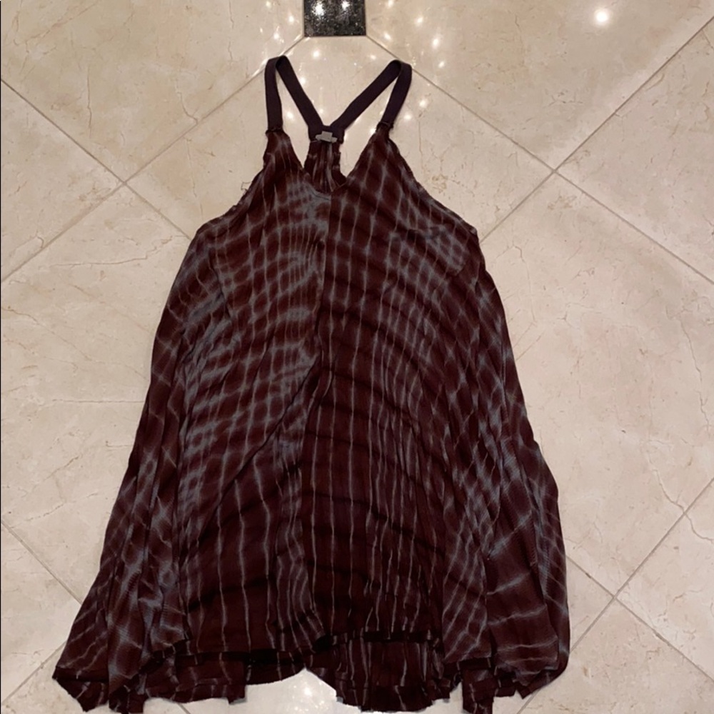 maroon tie dye dress - urban outfitters